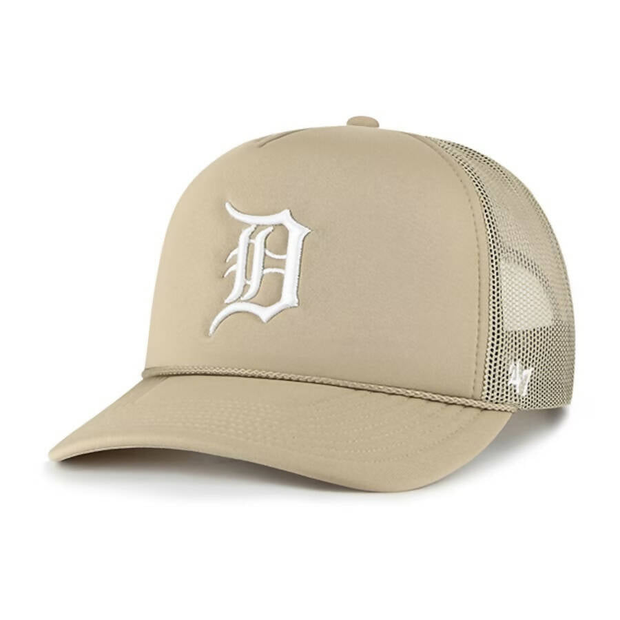 Detroit Tigers '47 Foamo Trucker Snapback Hat - Khaki – All Things