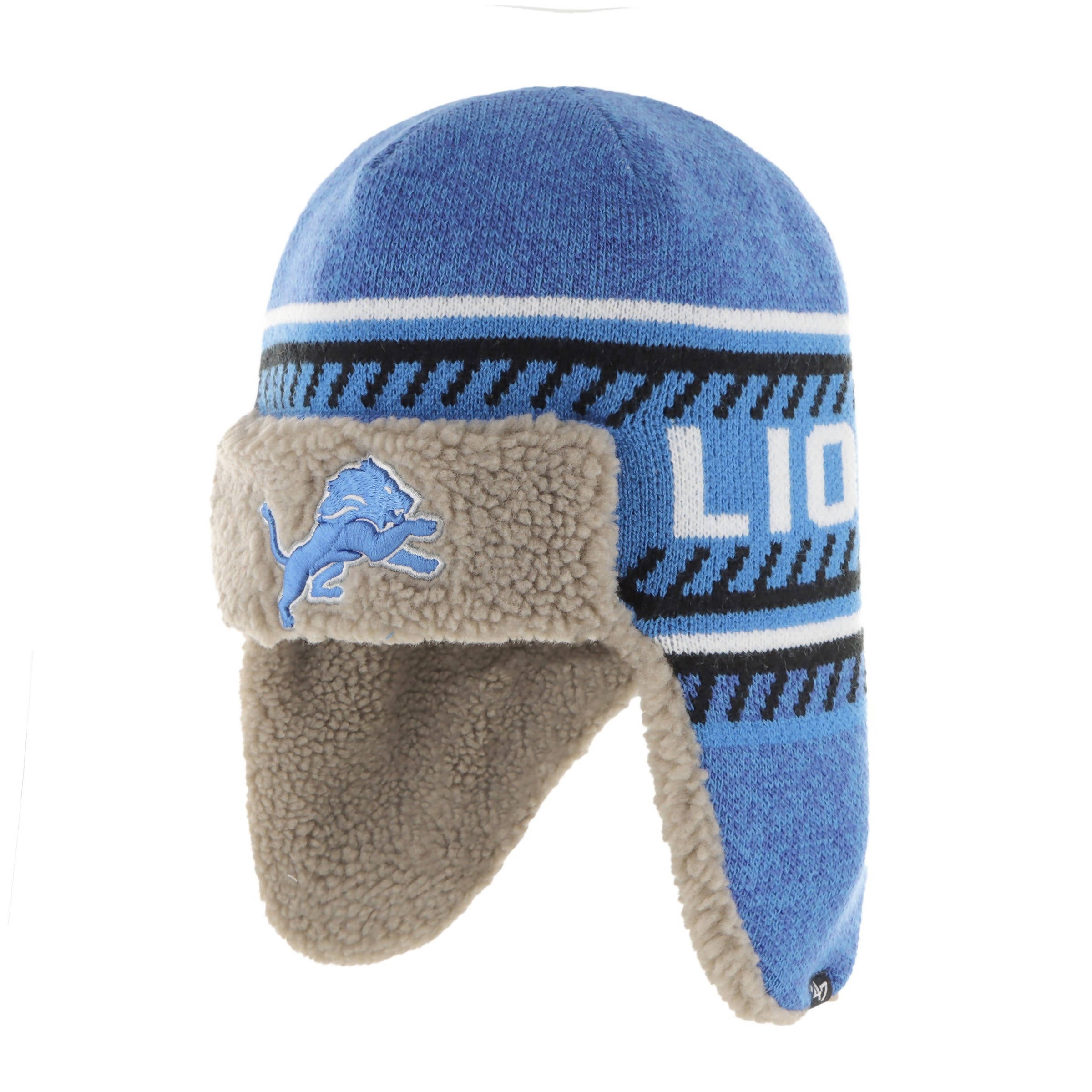 detroit lions trapper hat