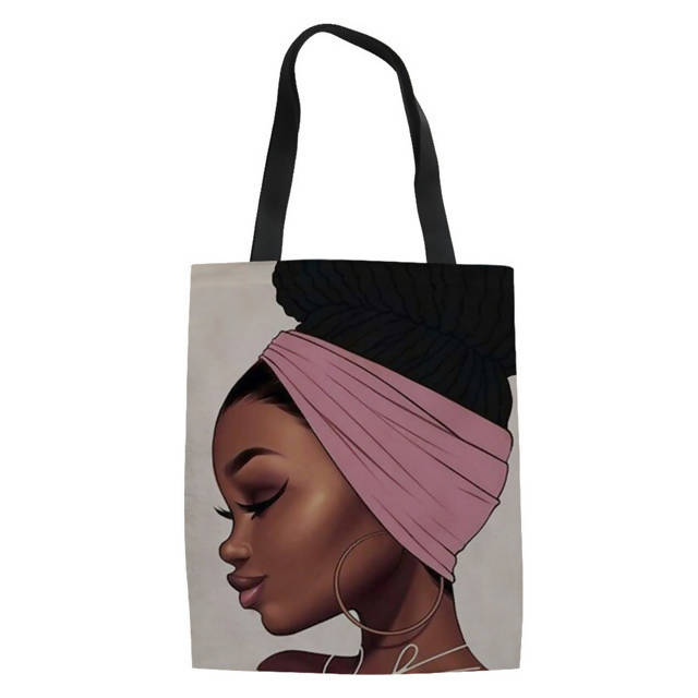 Mayurit black woman Sorority Tote Bag Aesthetic Vintage  Designer Handbags for Women Shopping Bags with Travel Grocery Shopping One  Size : Home & Kitchen