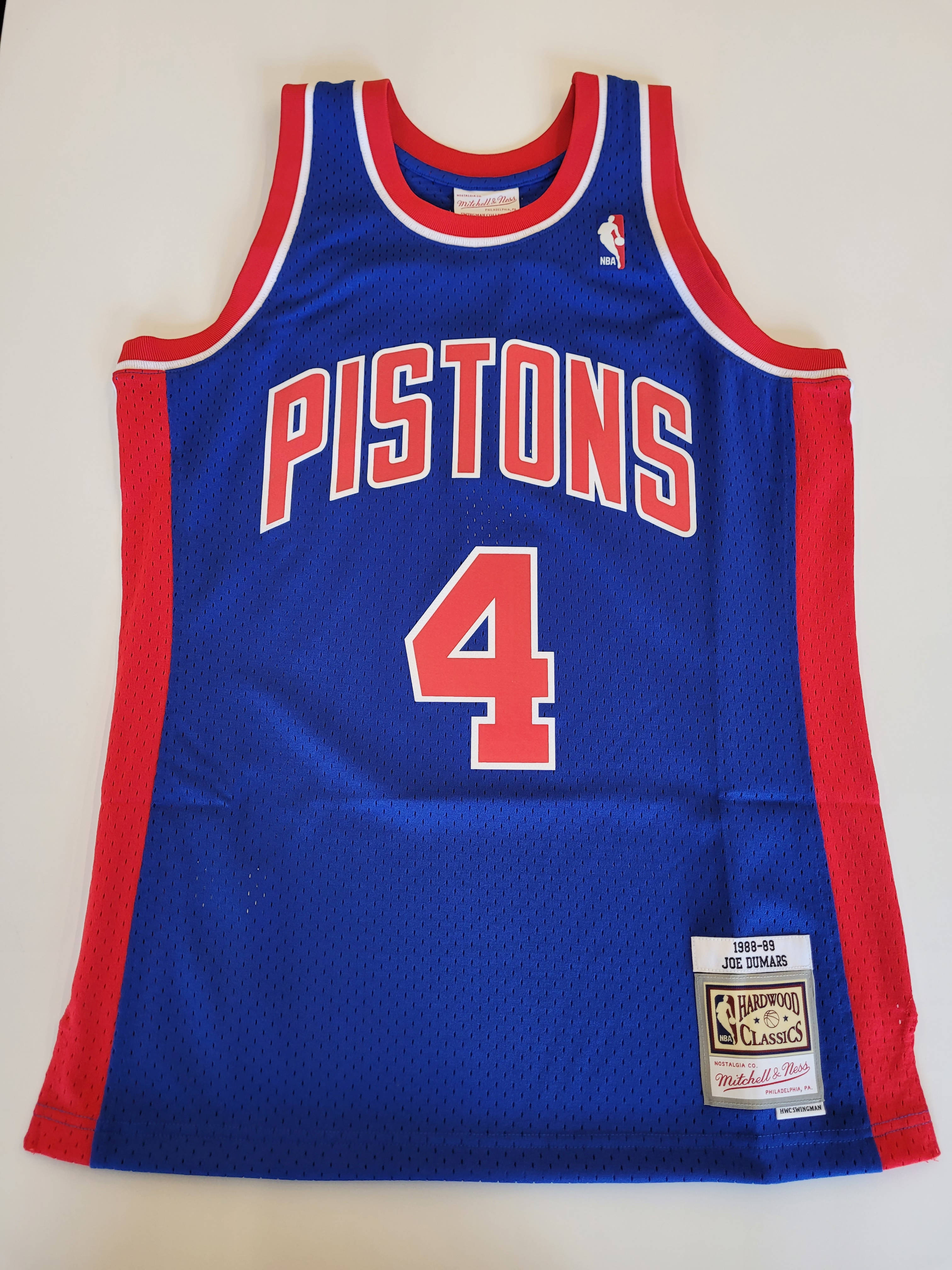 Mitchell & Ness Joe Dumars Detroit Pistons Blue 1988-89 Hardwood Classics  Swingman Road Jersey